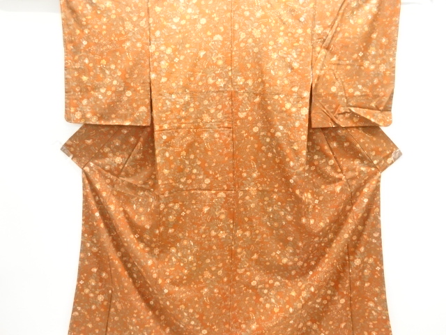 未使用品　花鳥模様小紋着物